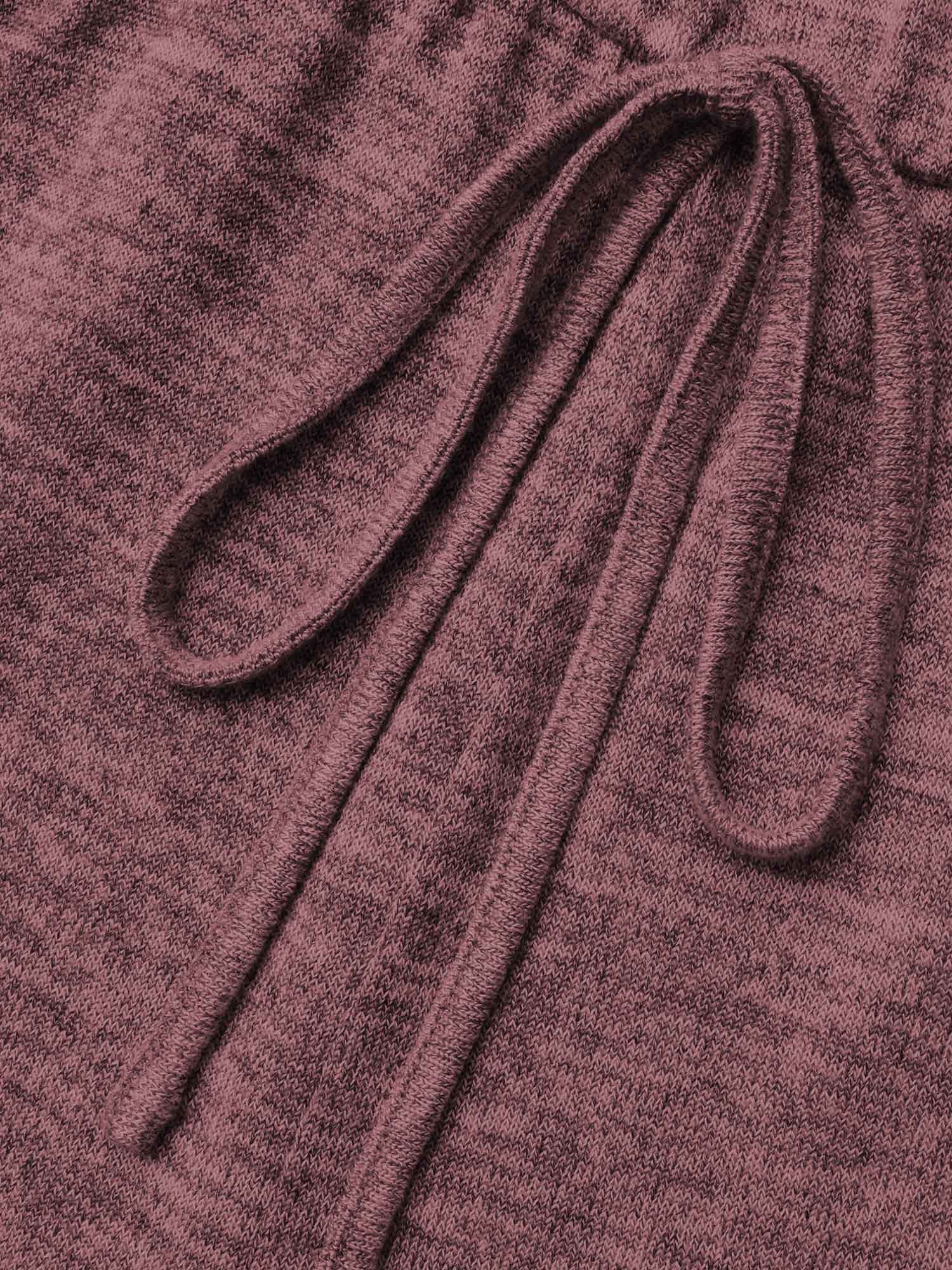 Elastic Waist Overlap Collar Lounge Jumpsuit - Image 30