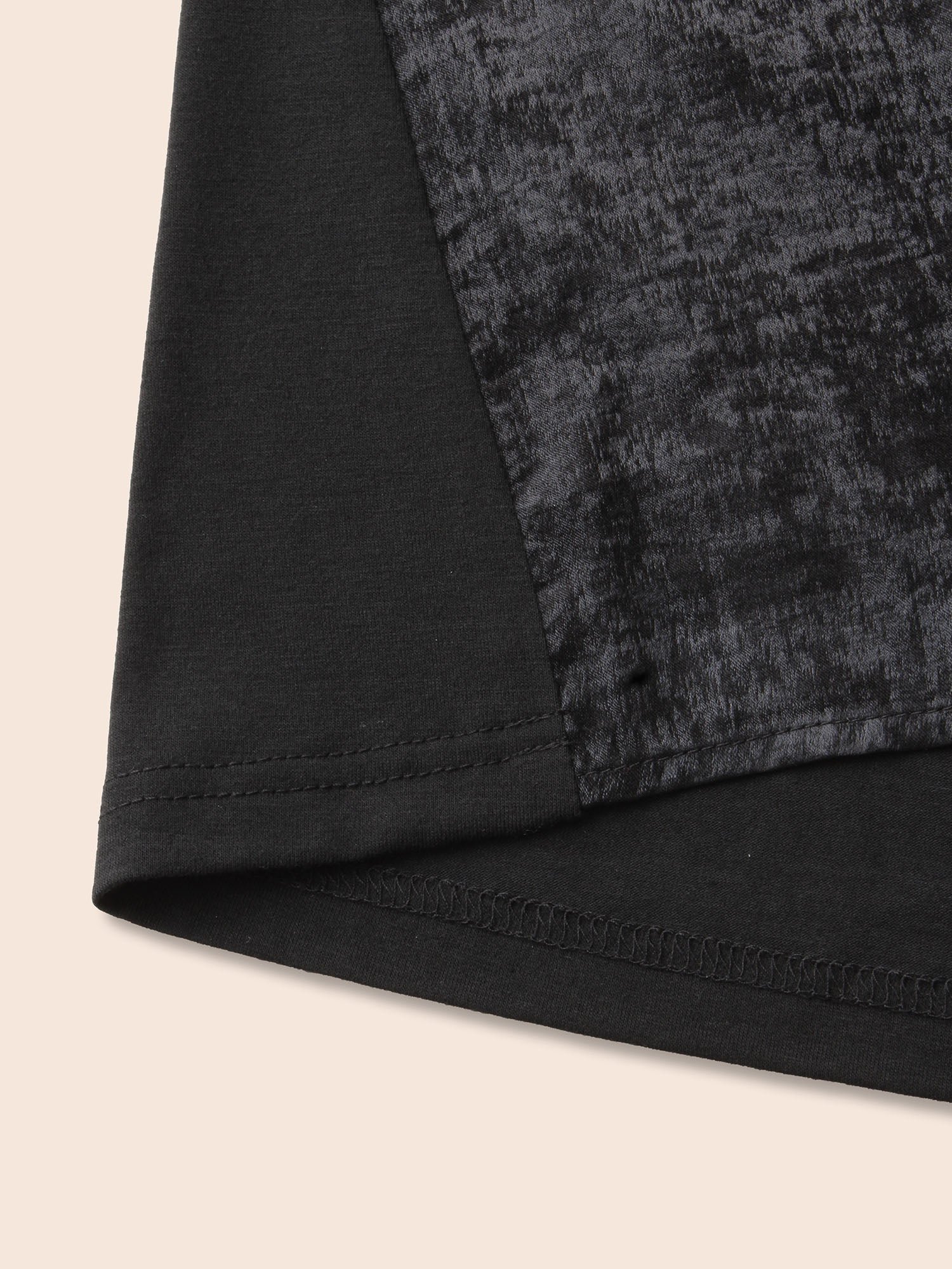 V Neck Metal Texture Patchwork Tank Top - Image 5