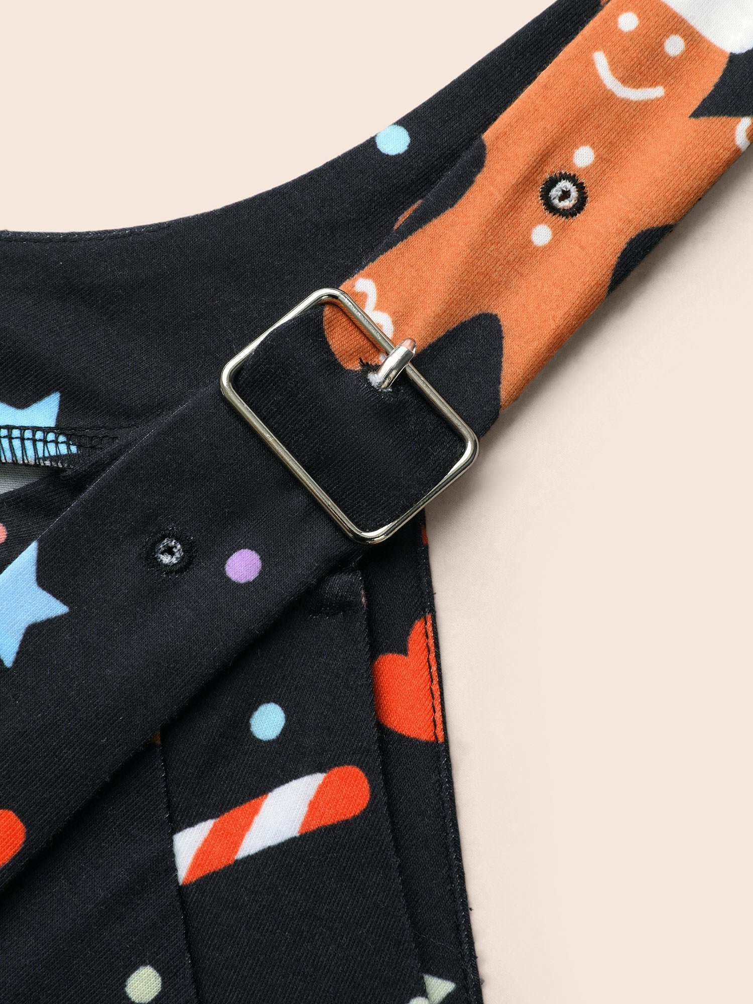 Festive Knit Print U Neck Lounge Jumpsuit - Image 11