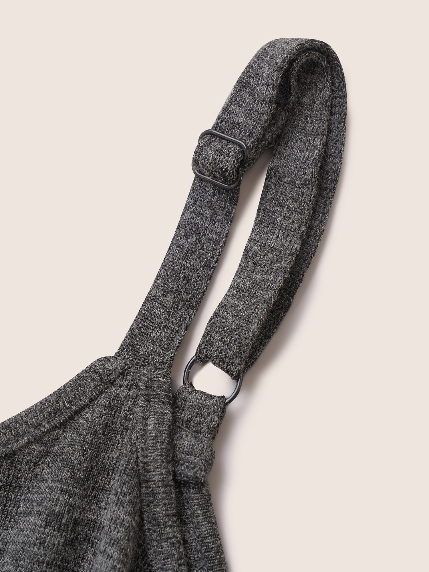 Solid Heather Adjustable Straps Pocket Sleep Jumpsuit - Image 6