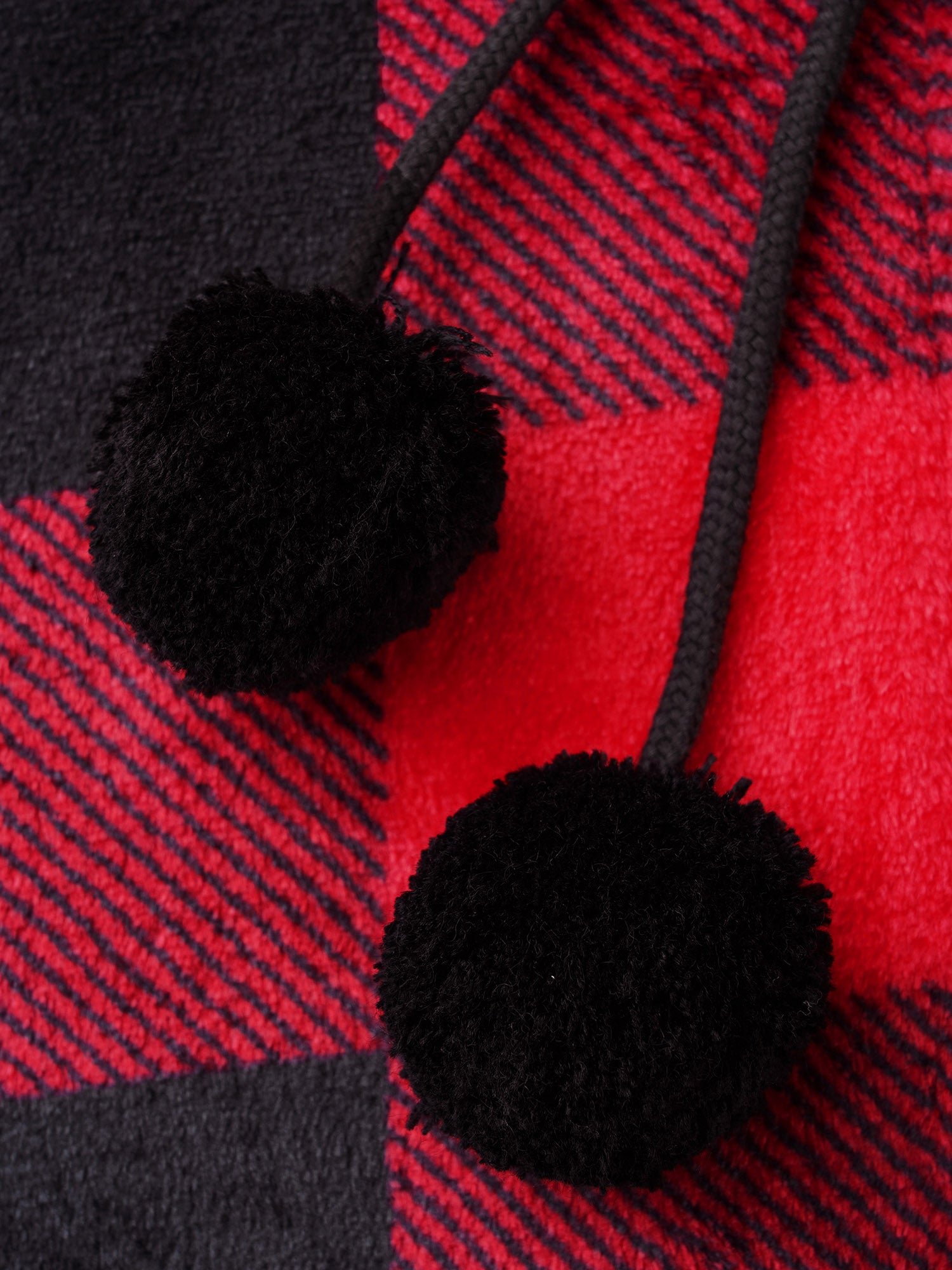 Checkered Hooded Flannel Sleep Midi Dress - Image 5