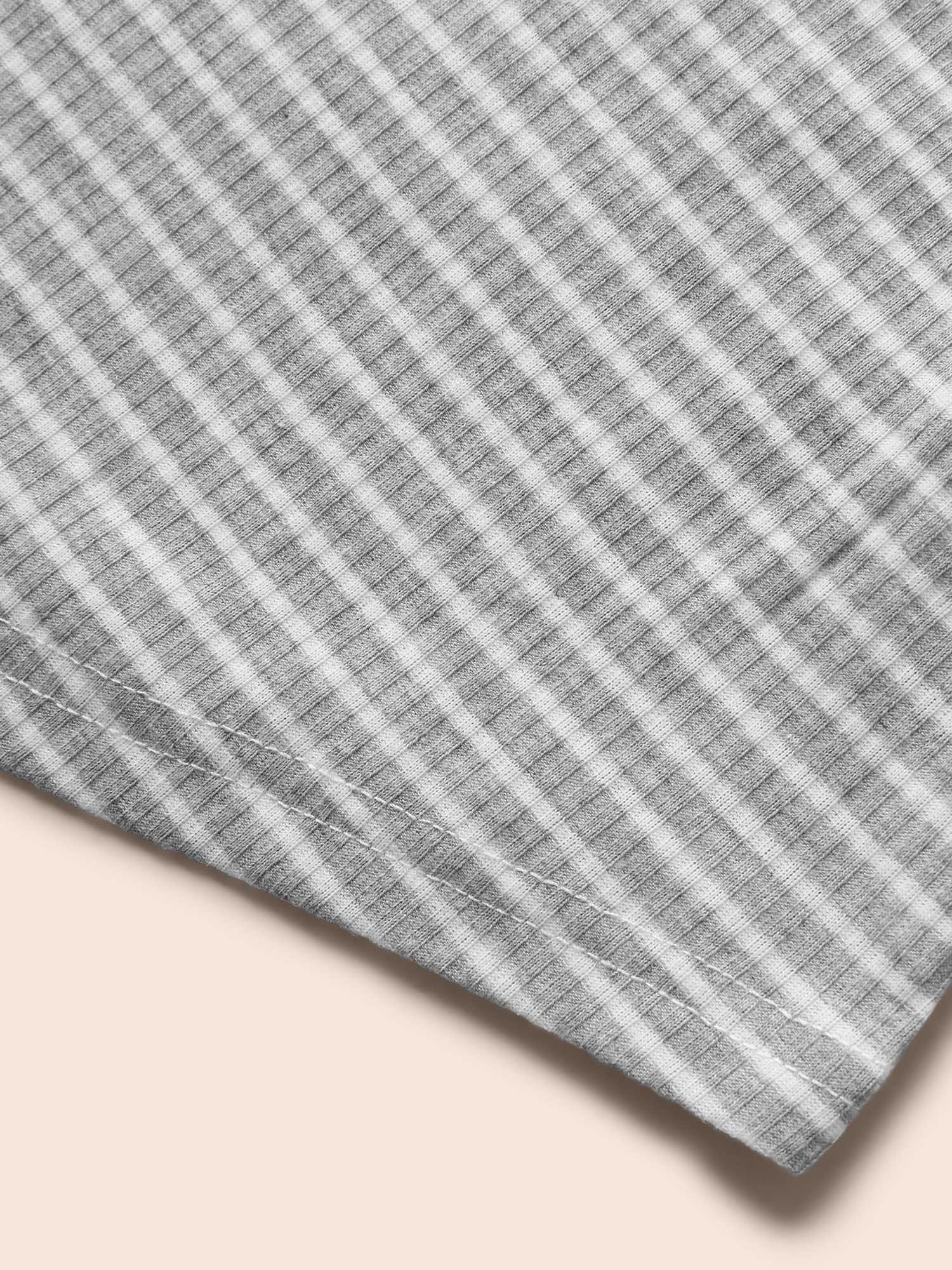 Striped Pocket Arc Hem Tank Top - Image 6