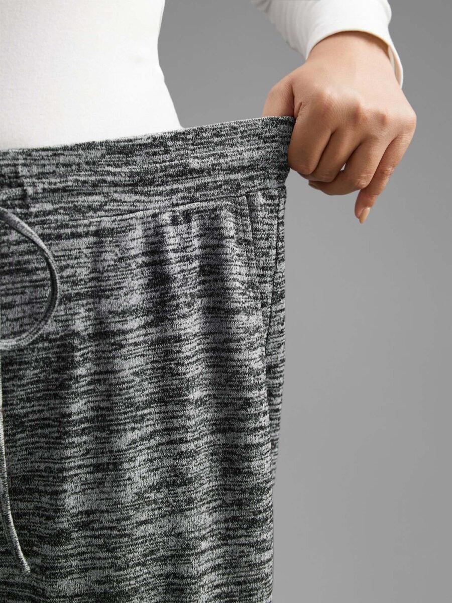 Heather Drawstring Loose Lounge Bottoms - Image 5