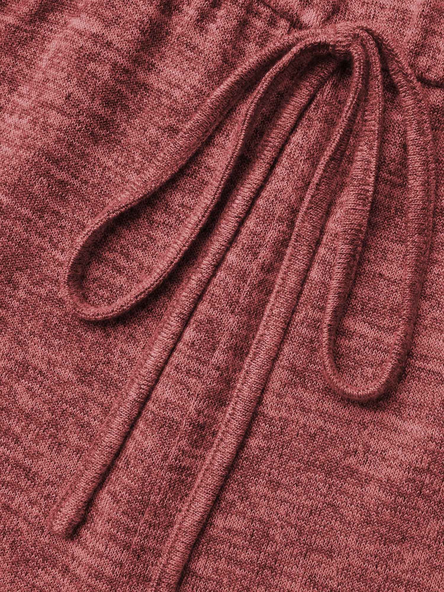 Elastic Waist Overlap Collar Lounge Jumpsuit - Image 36