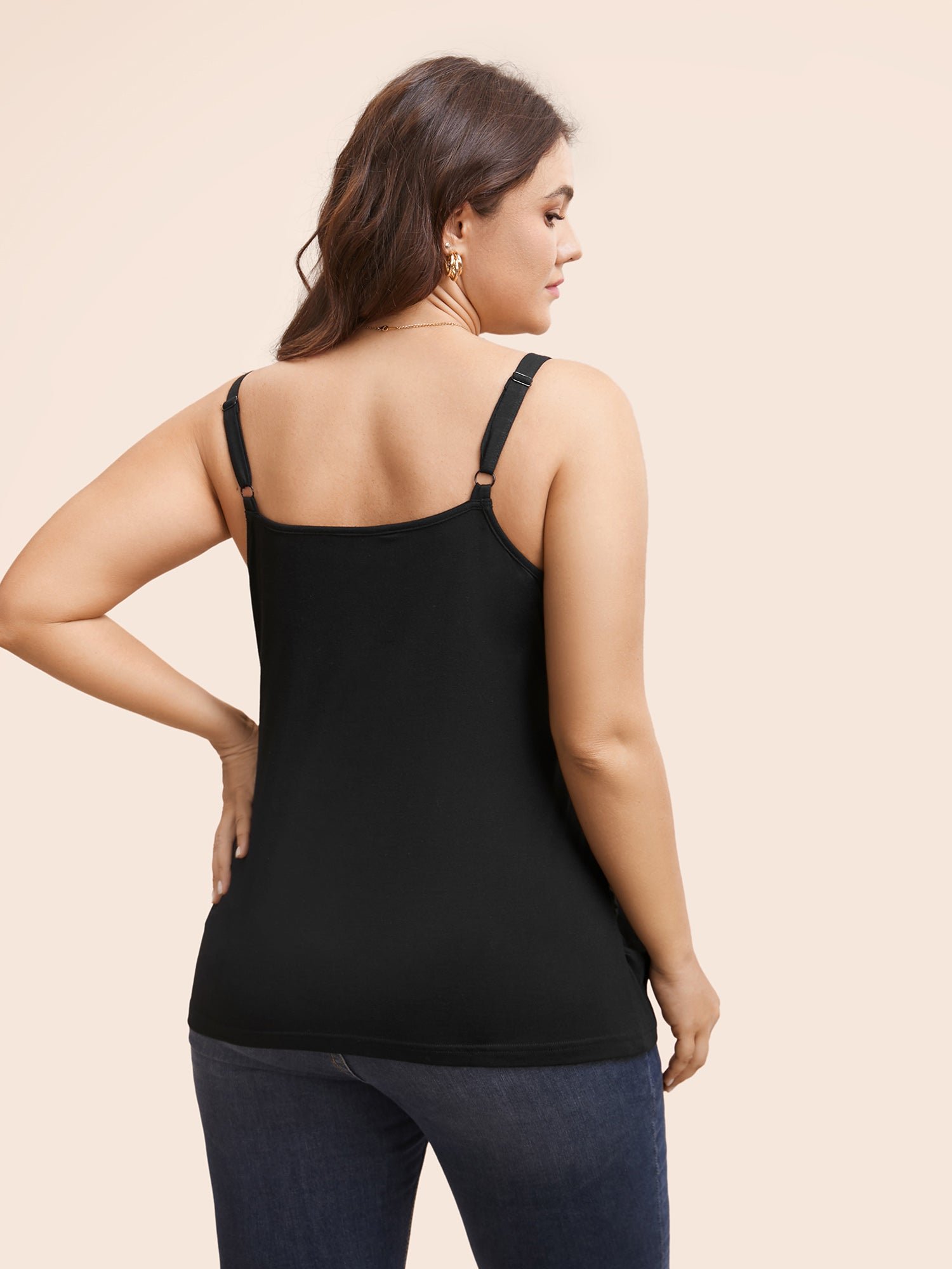 Deep V Neck Twist Gathered Cami Top - Image 4