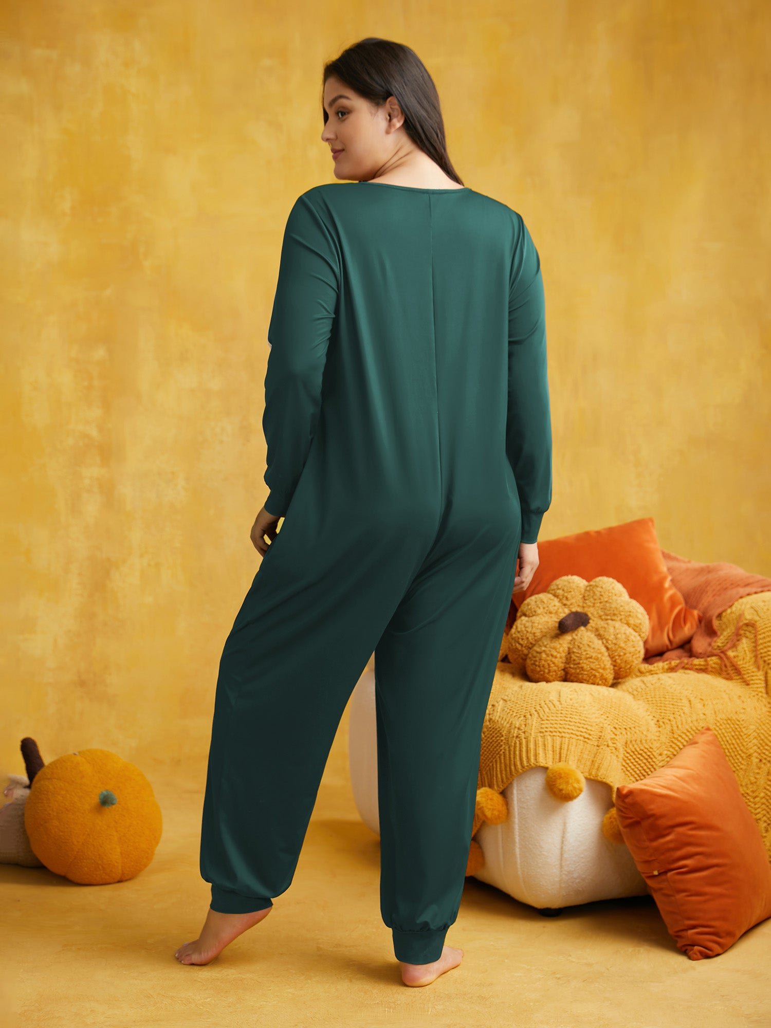 Skeletal Rib Invisible Zipper Romper - Image 8