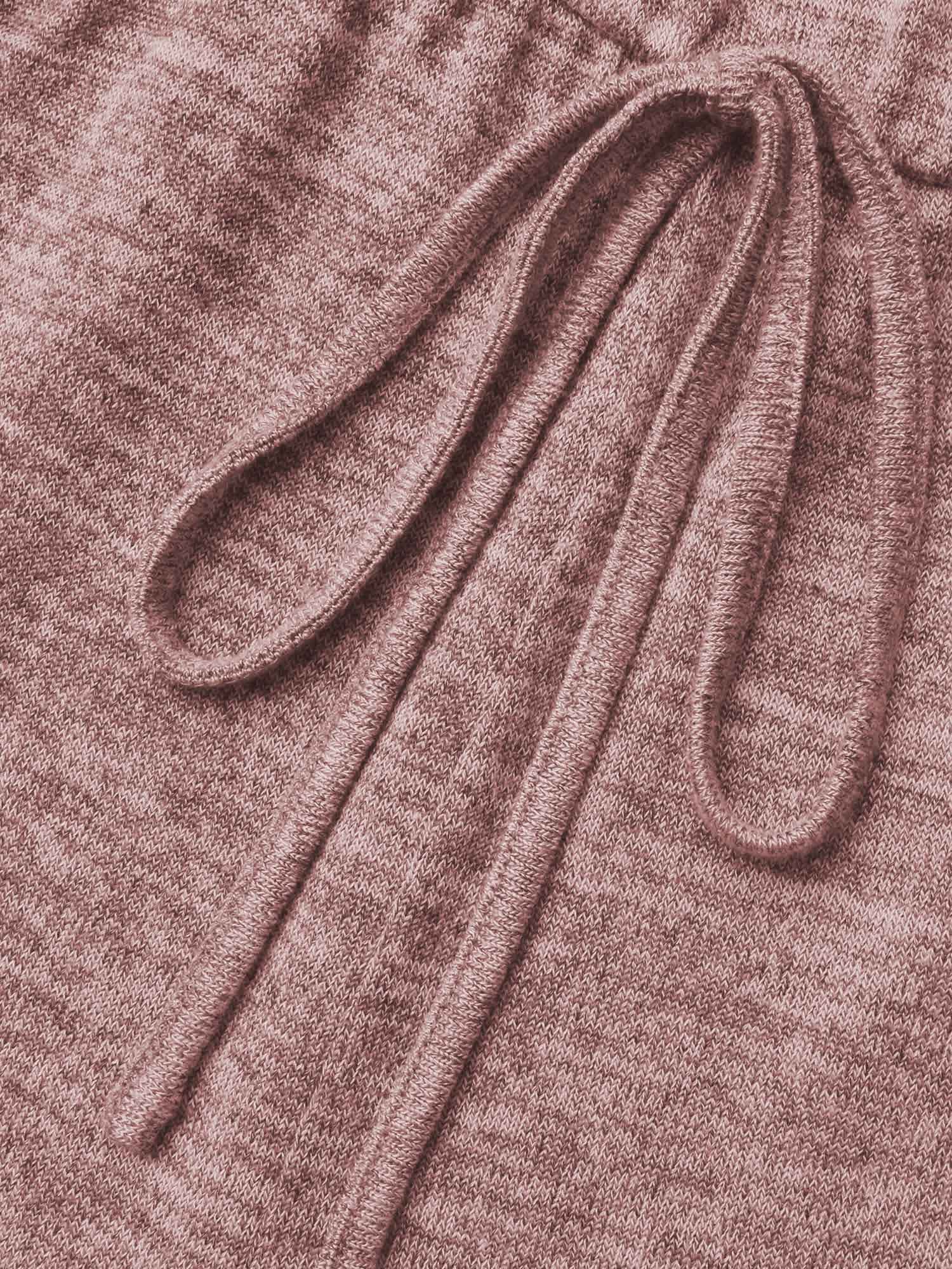 Elastic Waist Overlap Collar Lounge Jumpsuit - Image 42