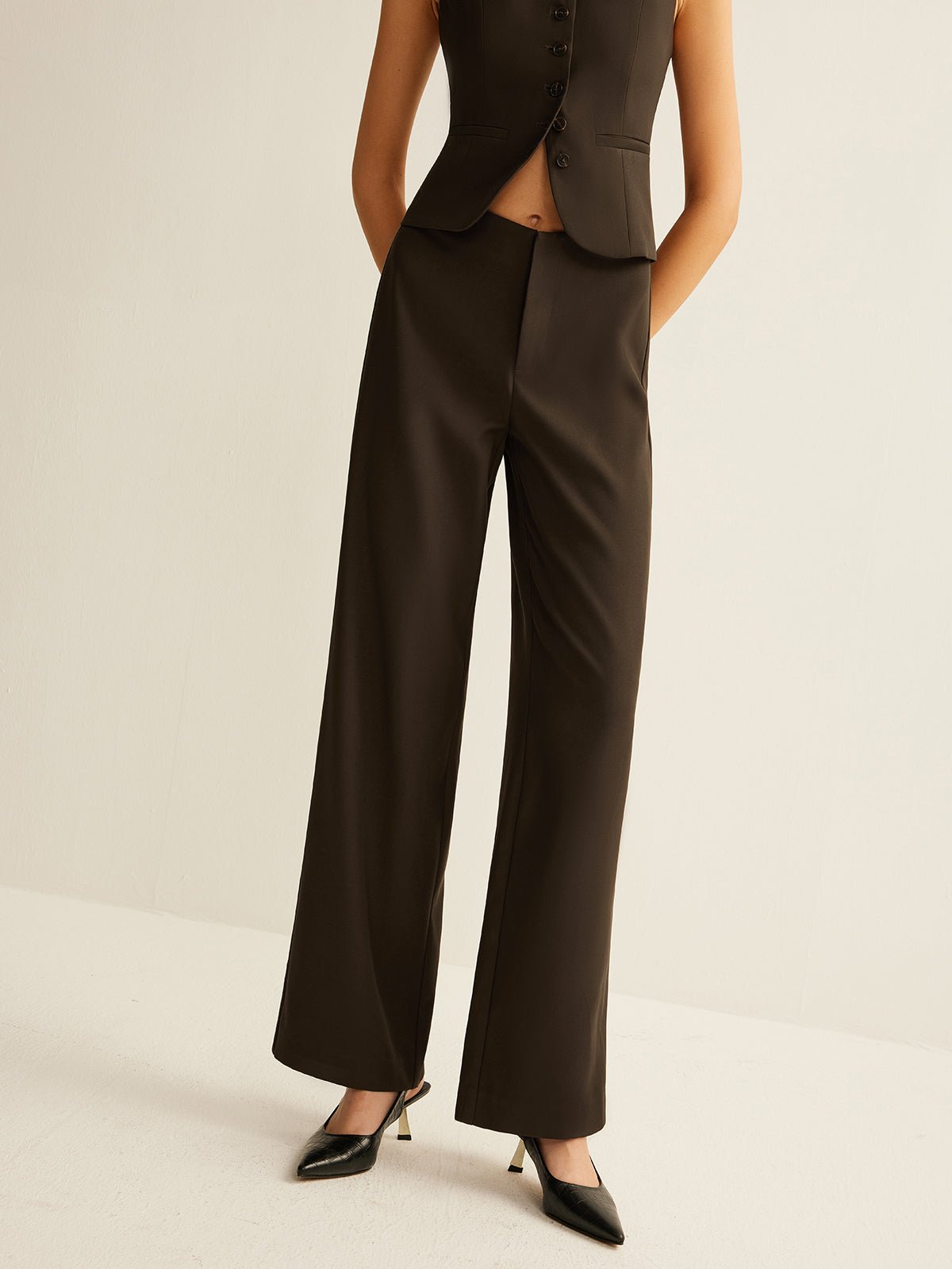 High-Waist Straight Pants - Image 4
