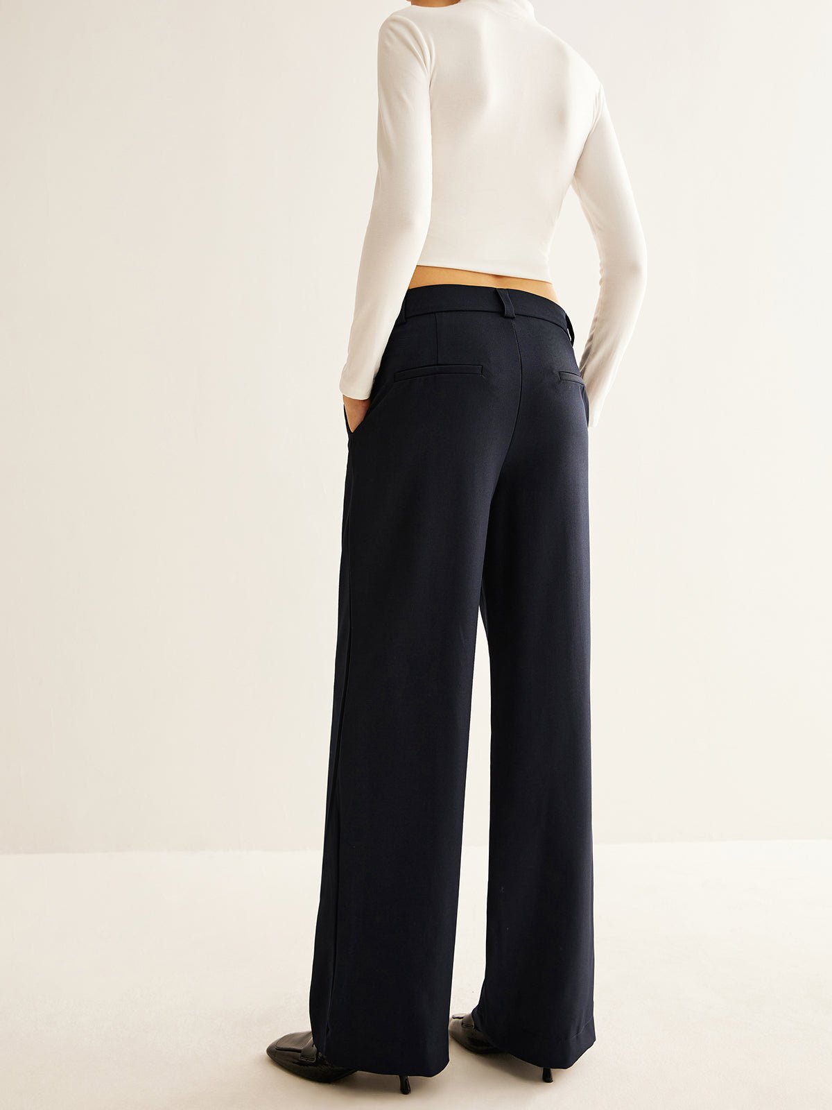 Front Zipper Straight Pants - Image 4