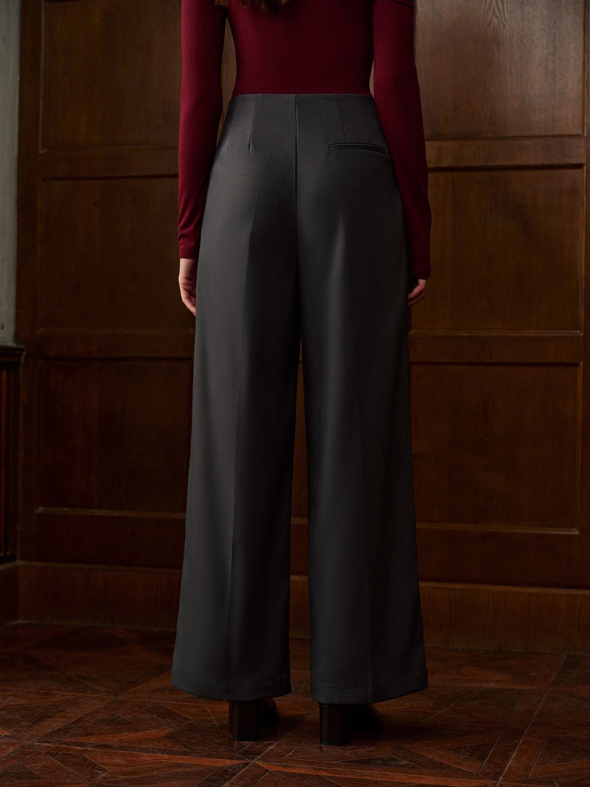 Minimalist High-Waist Wide-Leg Pants - Image 5