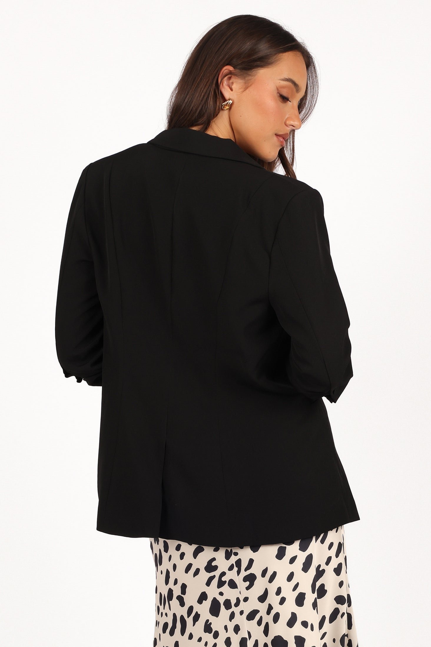 Slouch Sleeve Blazer - Black - Image 4