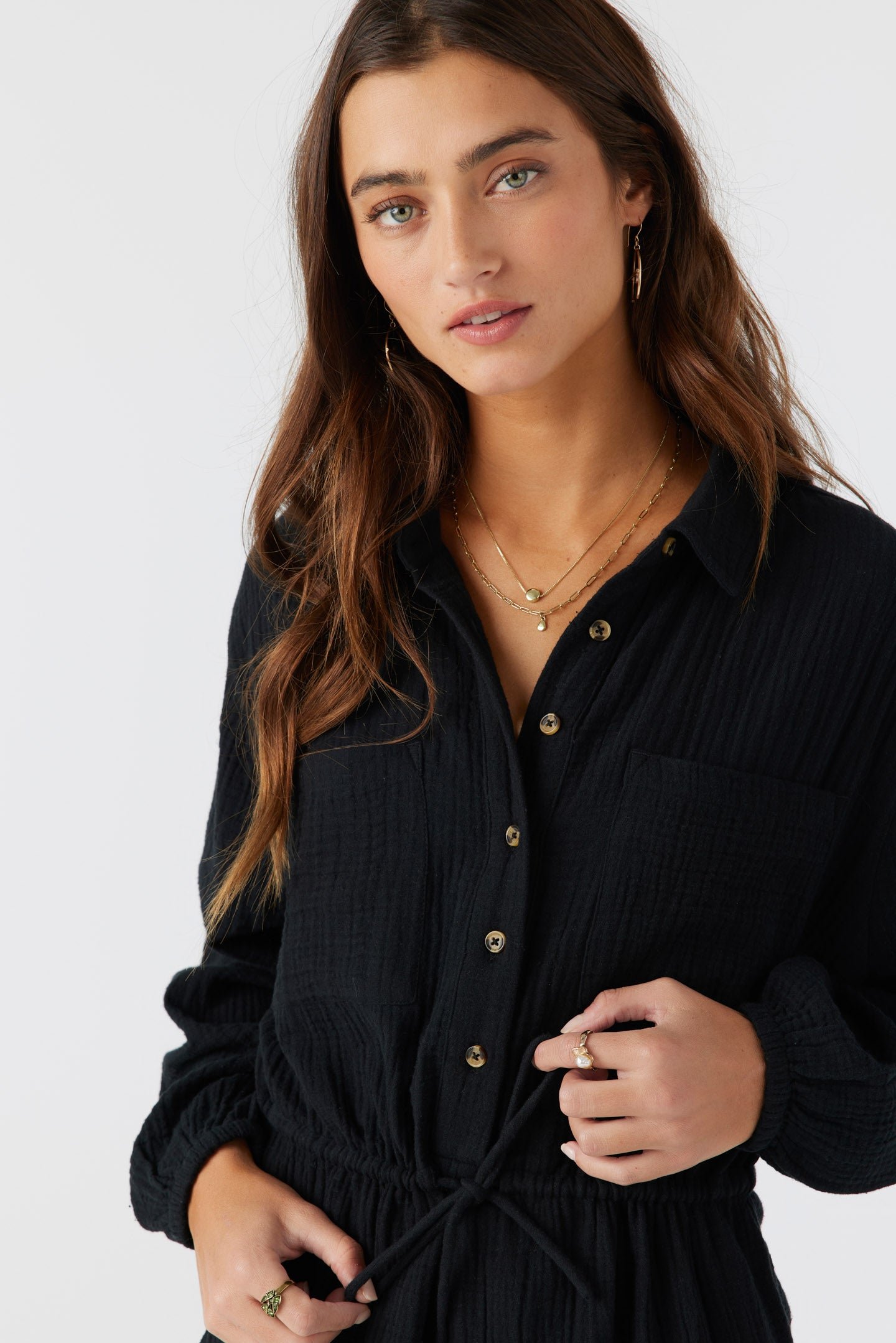 COTTON CRINKLE DOUBLE GAUZE ROMPER - Image 6