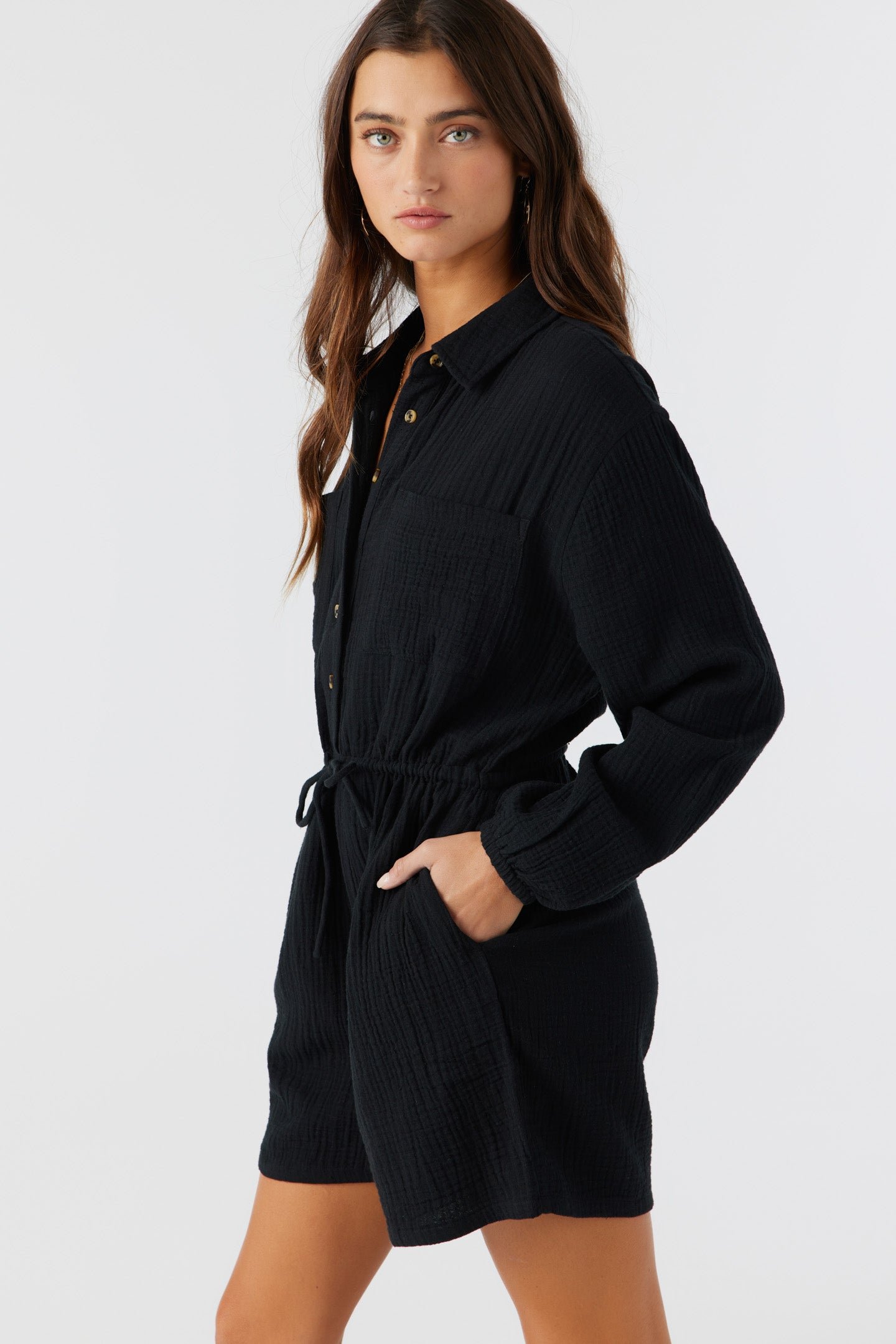 COTTON CRINKLE DOUBLE GAUZE ROMPER - Image 7