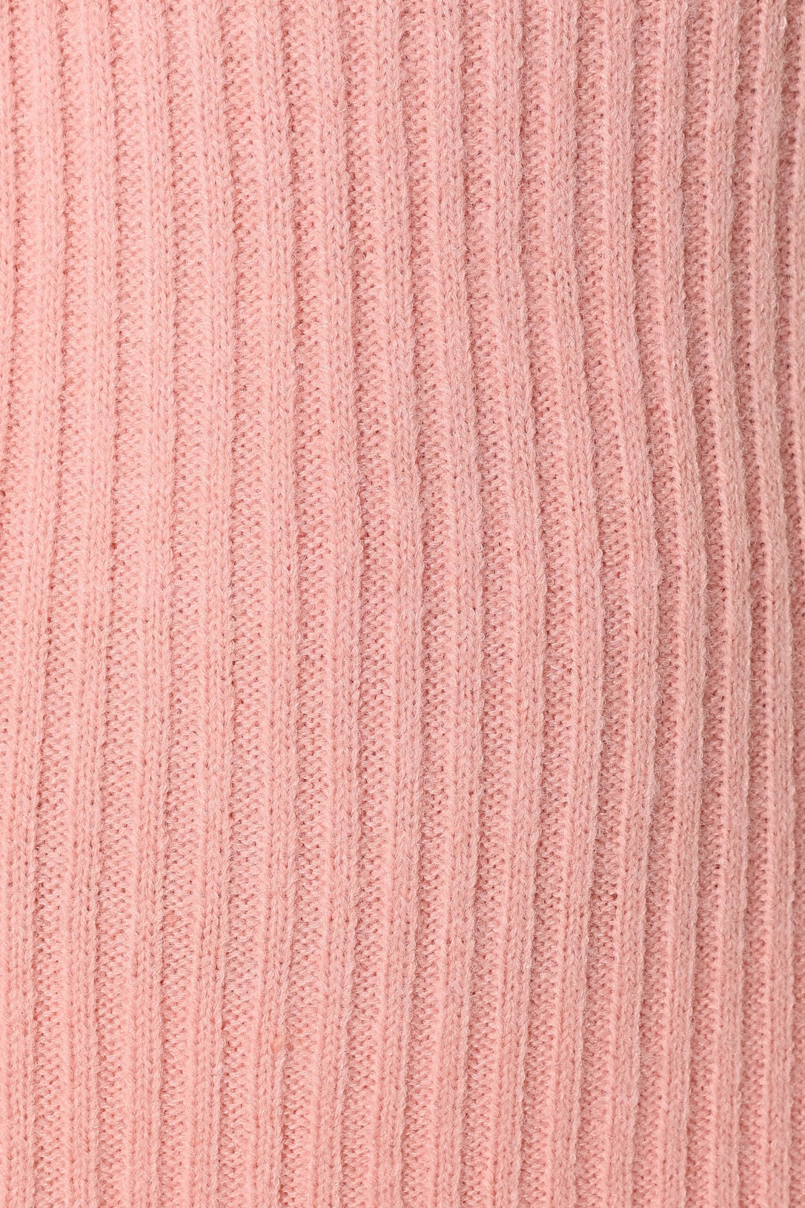 Puff Sleeve Knit Sweater Midi Dress - Blush - Image 9