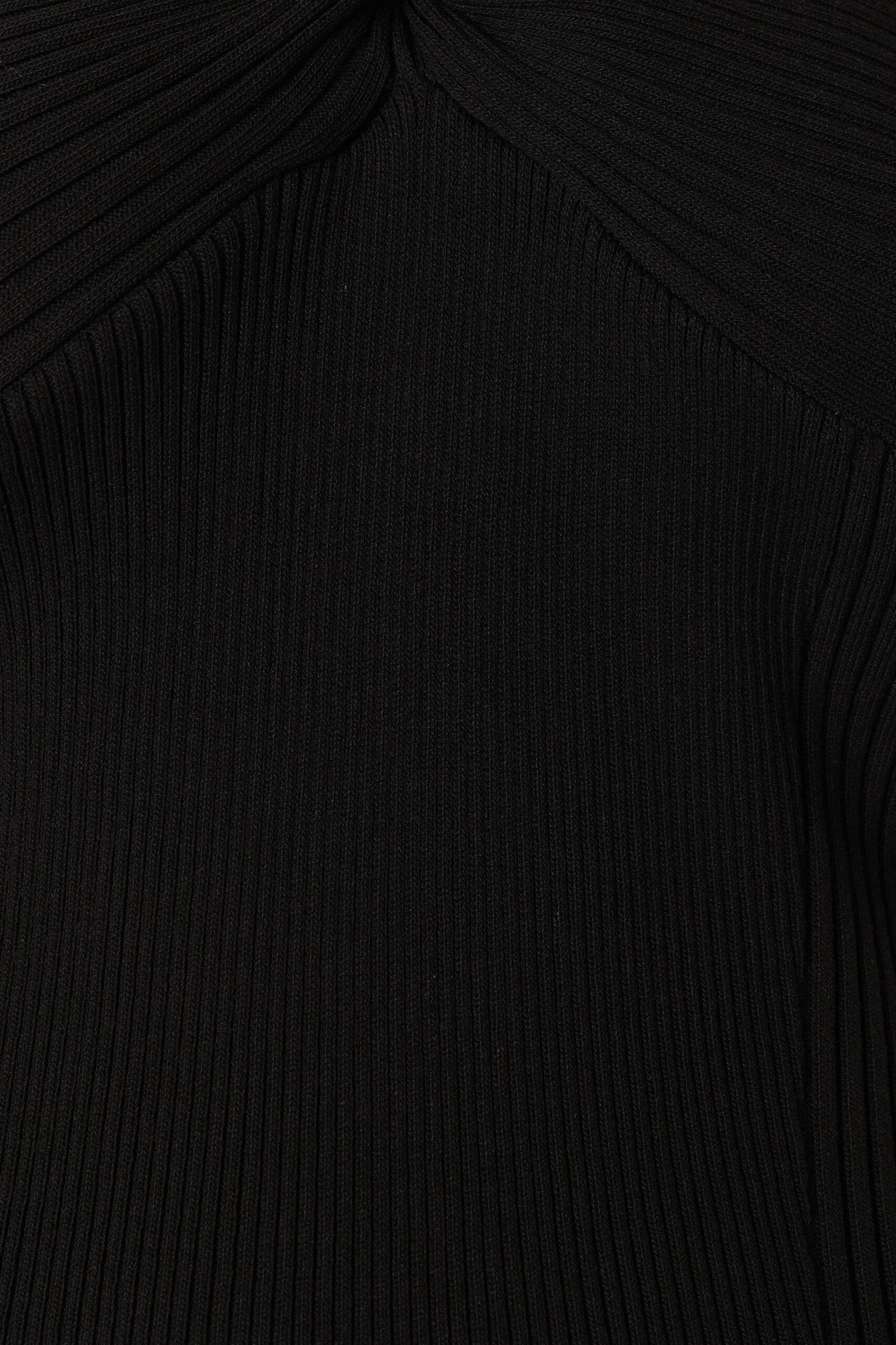 One Shoulder Midi Dress - Black - Image 7