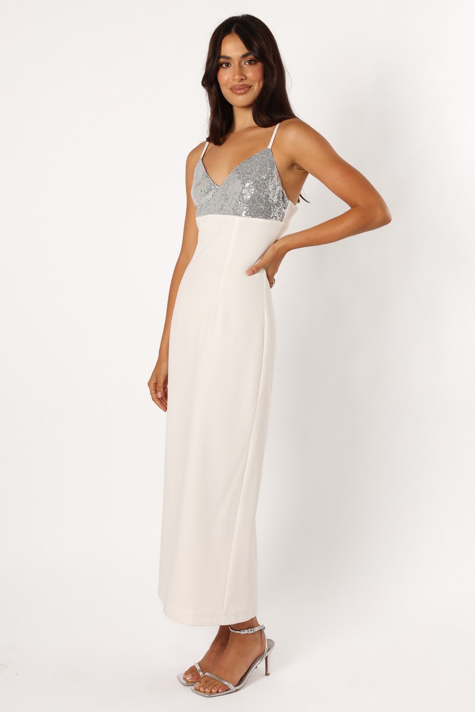 Slip Dress - White Silver - Image 2