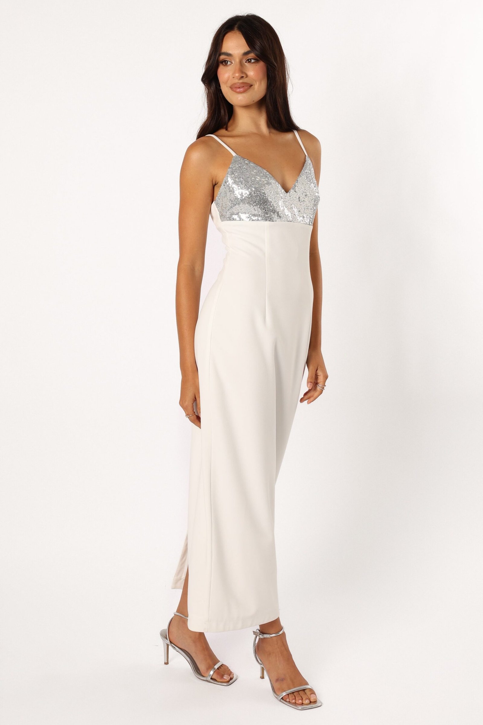 Slip Dress - White Silver - Image 4
