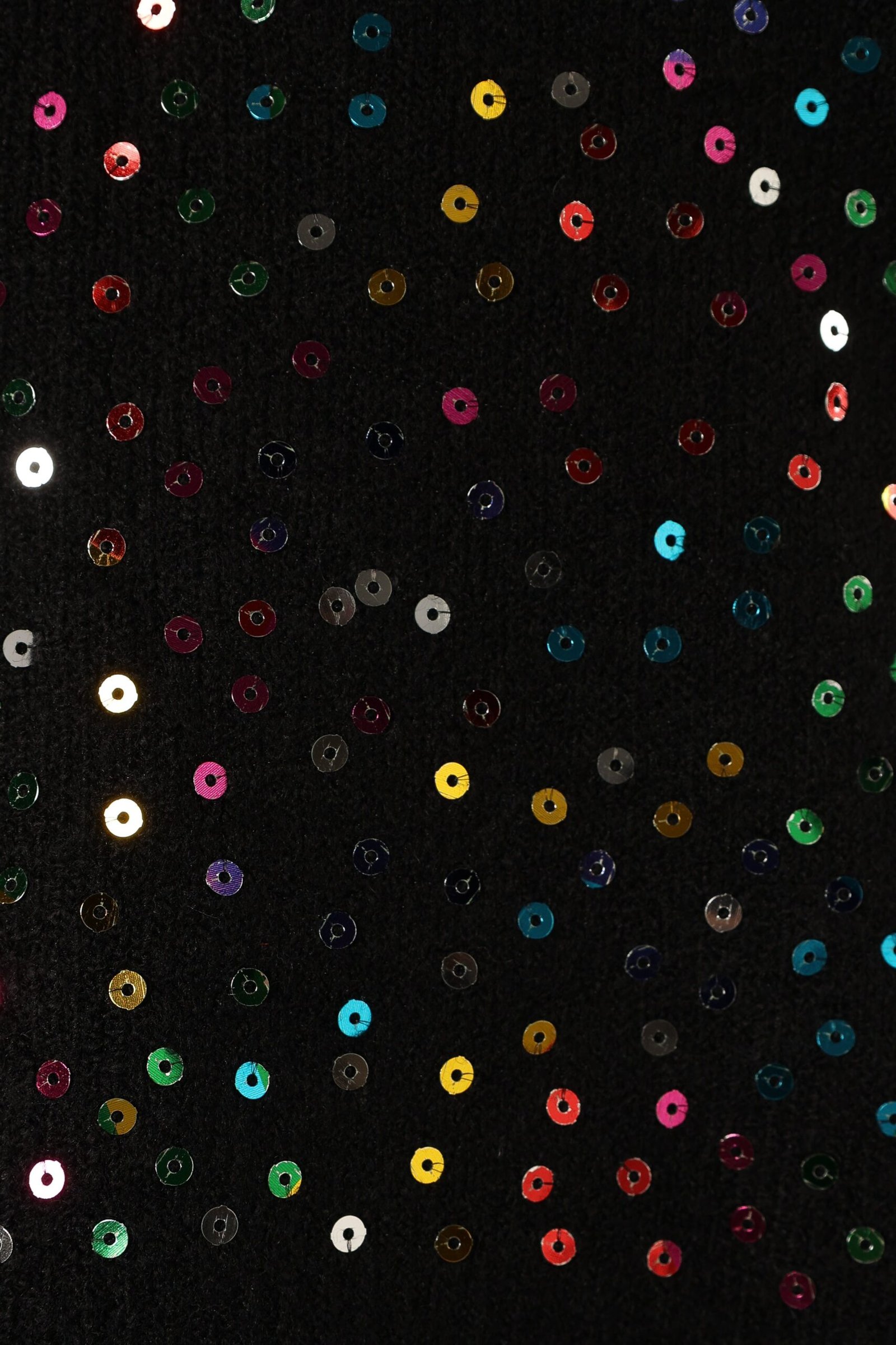 Sequin Embellished Knit Sweater - Black - Image 8