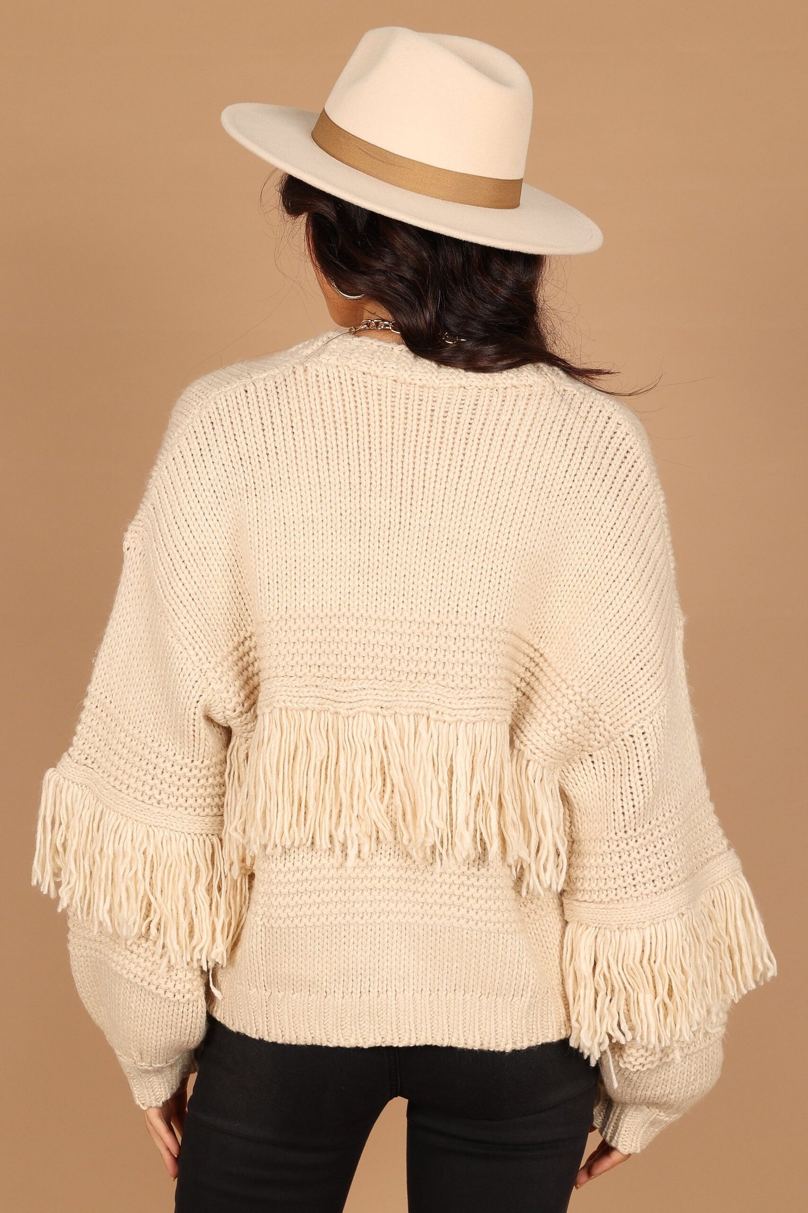 Fringe Cardigan Sweater - Ivory - Image 9