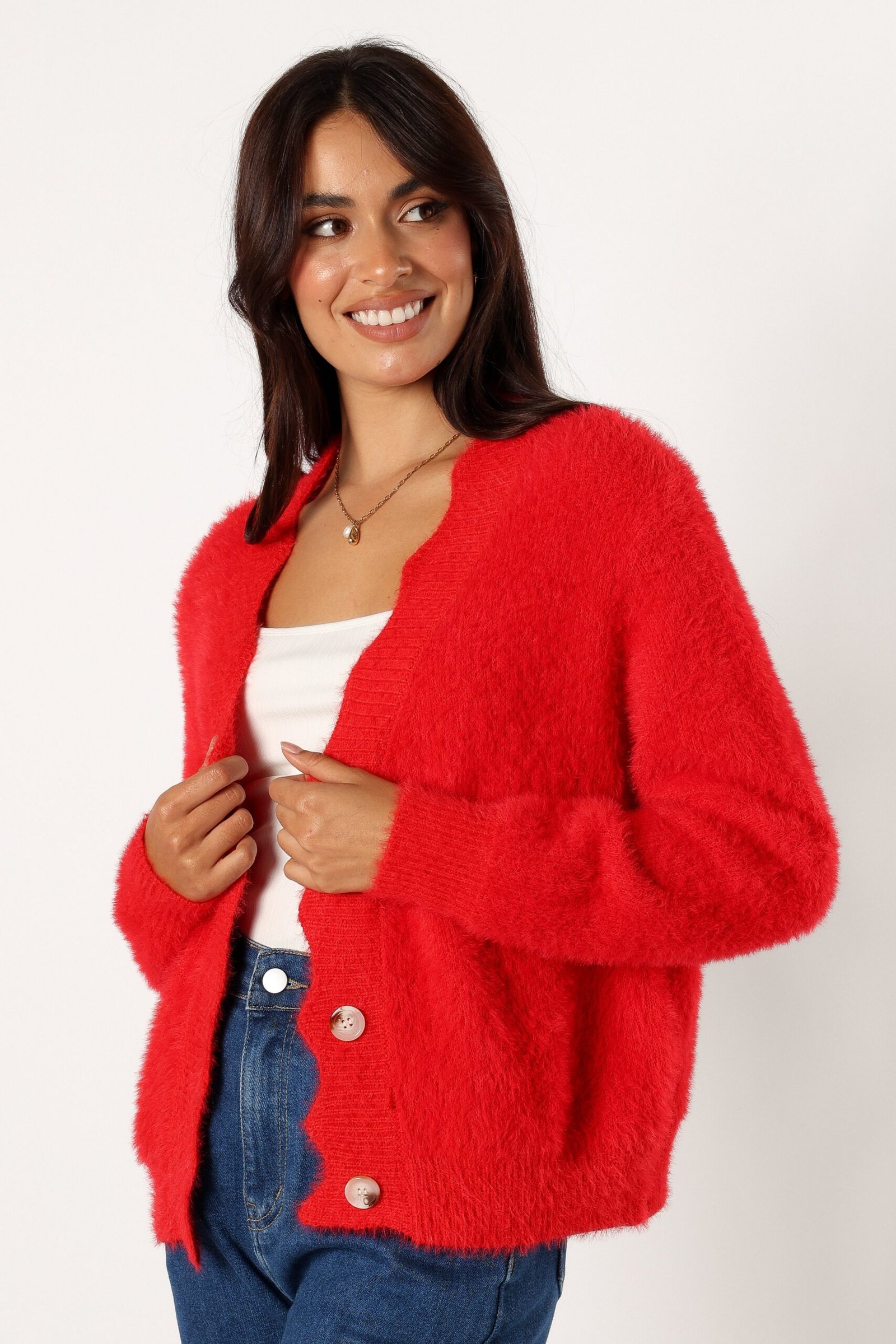 Cardigan - Red - Image 2
