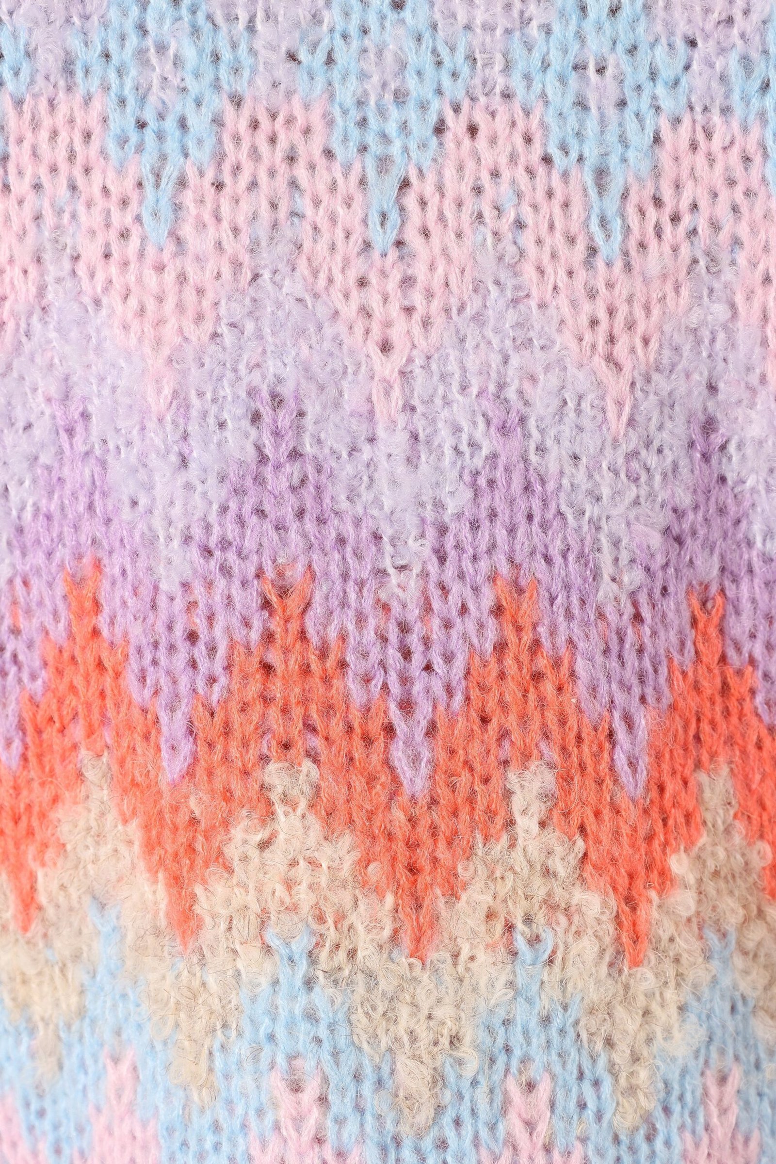 Fairisle Knit Sweater - Coral Blue - Image 7