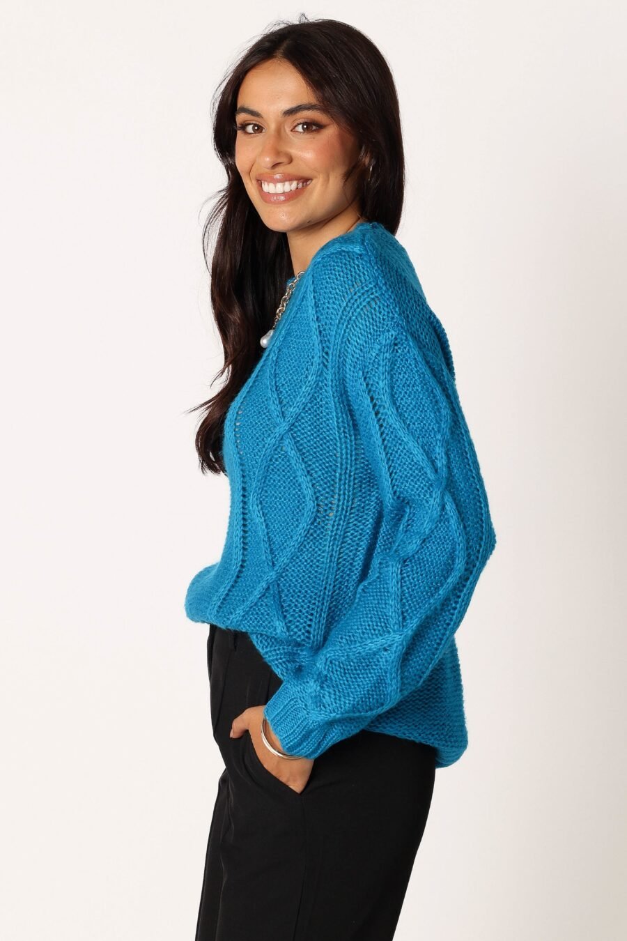 Knit Sweater - Royal Blue - Image 3