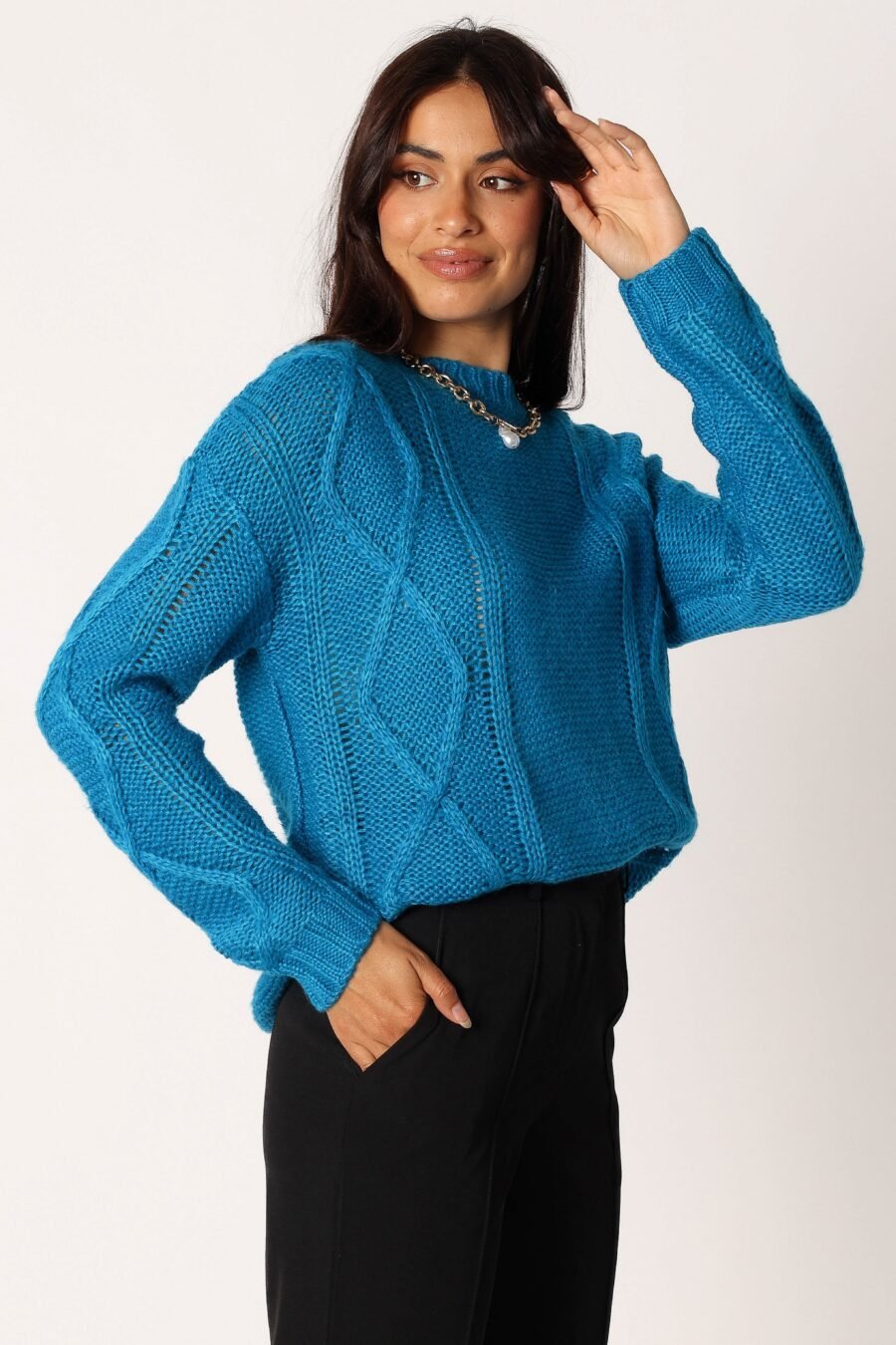 Knit Sweater - Royal Blue - Image 5