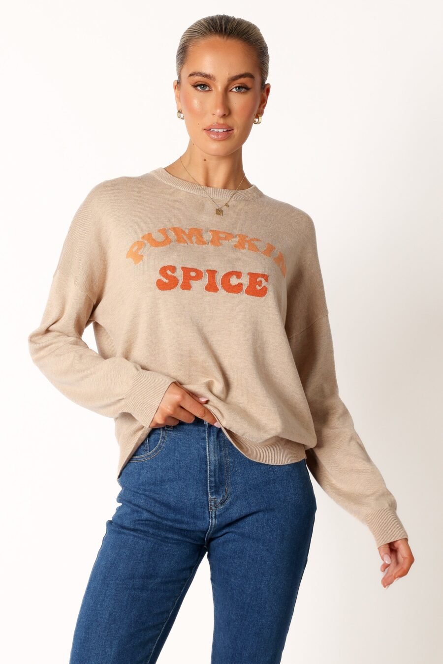 Spice Knit Sweater - Oatmeal - Image 8