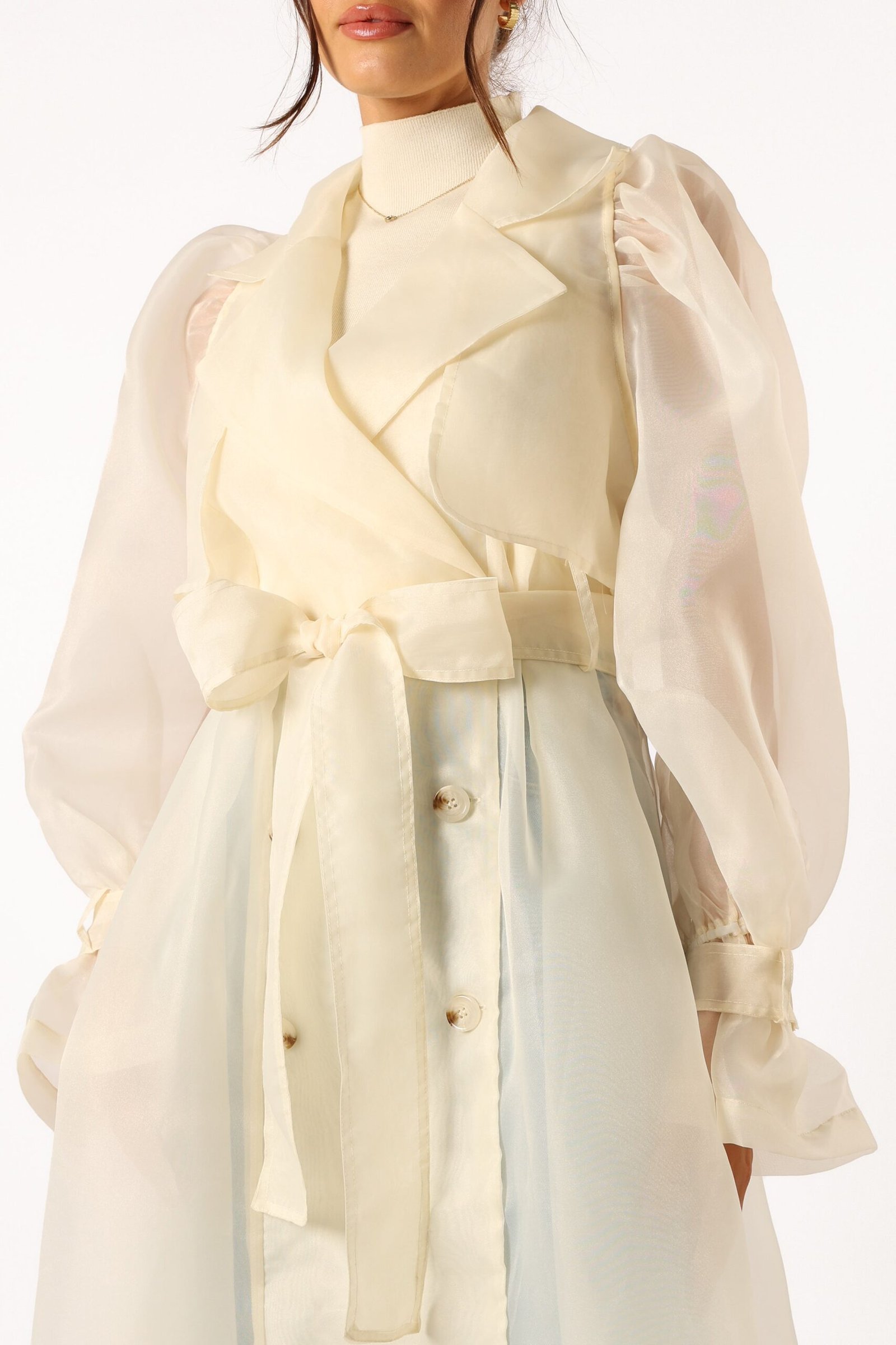 Trench Coat - Cream - Image 5