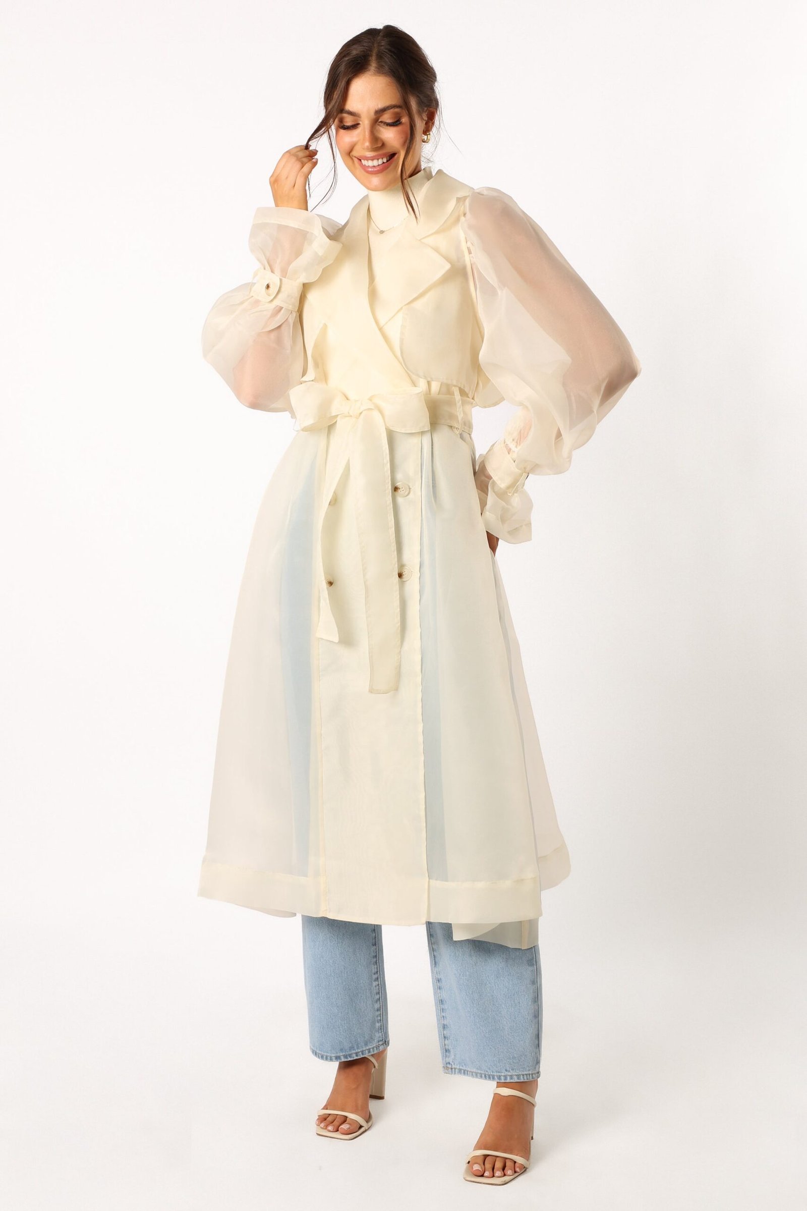 Trench Coat - Cream - Image 3