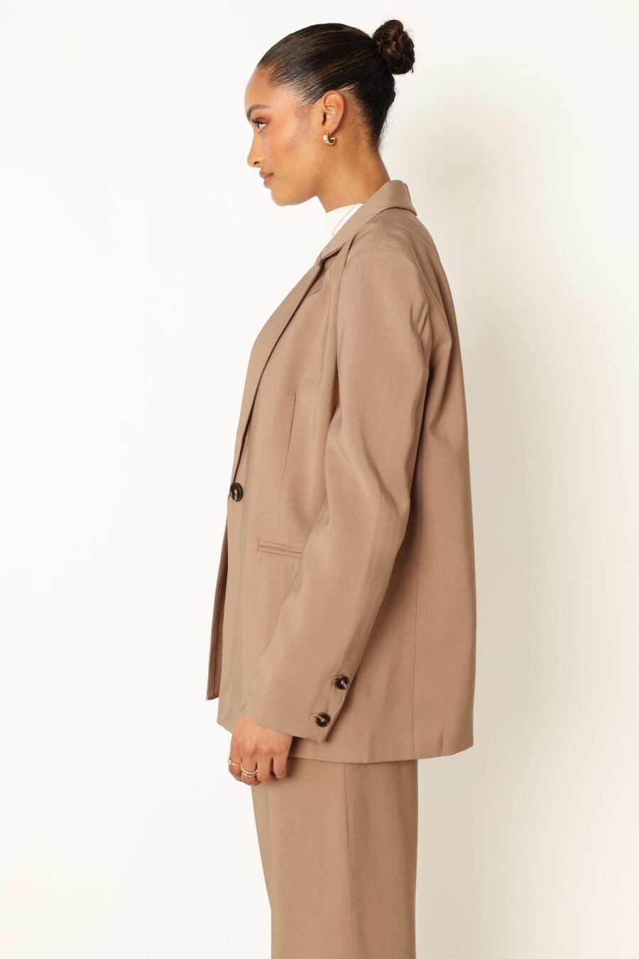 dOversized Blazer - Light Brown - Image 7